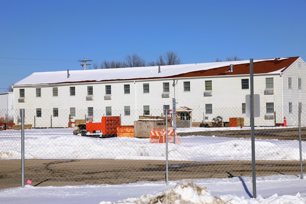 Contractors prepare third World War II-era barracks for relocation at Fort McCoy