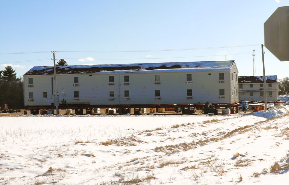 Relocation of World War II-era barracks at Fort McCoy