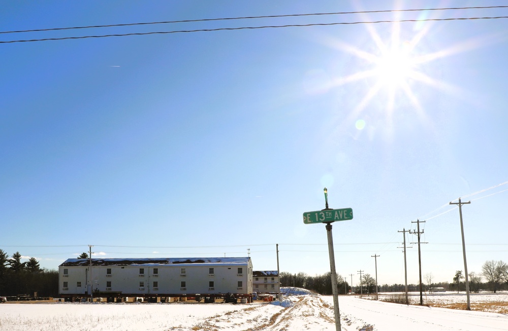 Relocation of World War II-era barracks at Fort McCoy