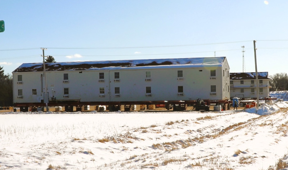 Relocation of World War II-era barracks at Fort McCoy