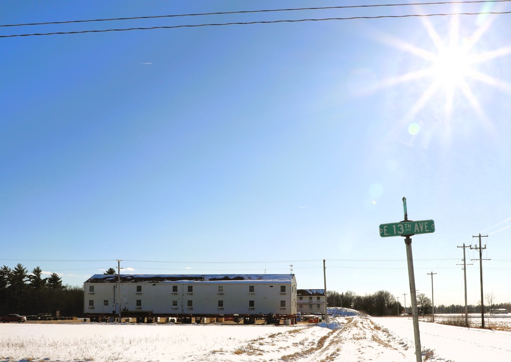 Relocation of World War II-era barracks at Fort McCoy