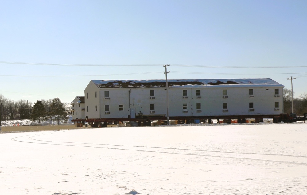 Relocation of World War II-era barracks at Fort McCoy