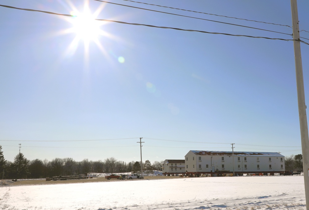 Relocation of World War II-era barracks at Fort McCoy