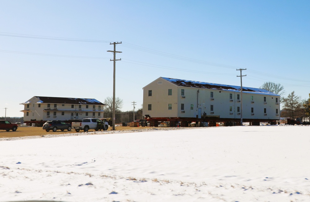 Relocation of World War II-era barracks at Fort McCoy