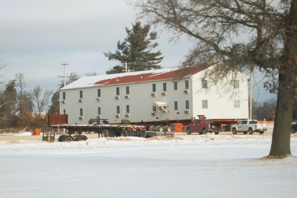 Relocation of World War II-era barracks at Fort McCoy