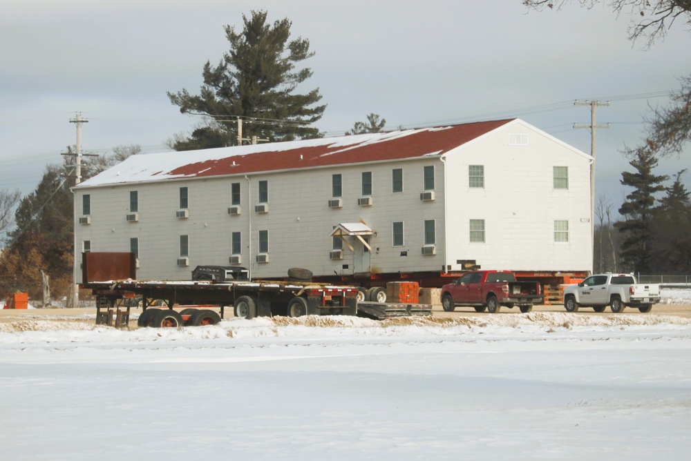 Relocation of World War II-era barracks at Fort McCoy