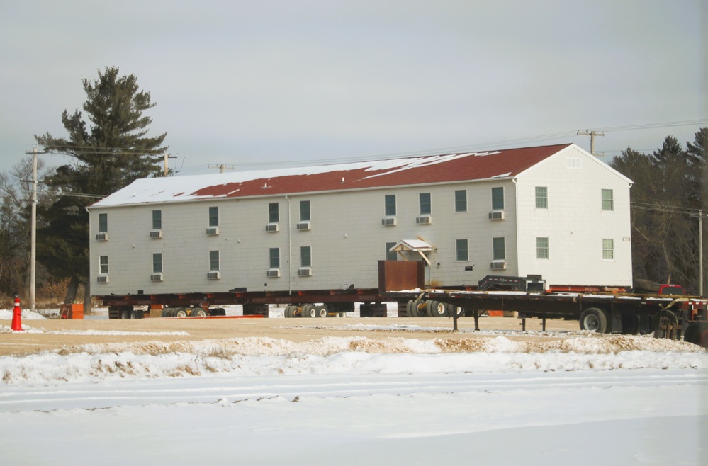 Relocation of World War II-era barracks at Fort McCoy