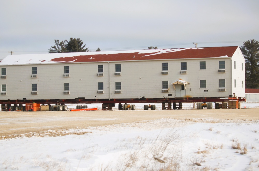 Relocation of World War II-era barracks at Fort McCoy