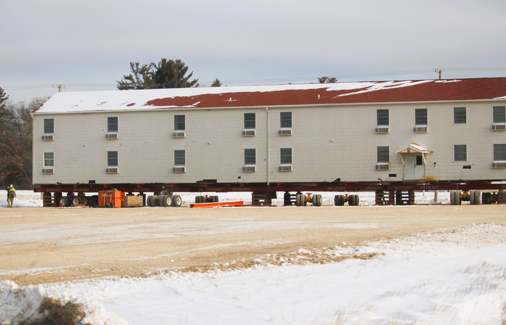 Relocation of World War II-era barracks at Fort McCoy