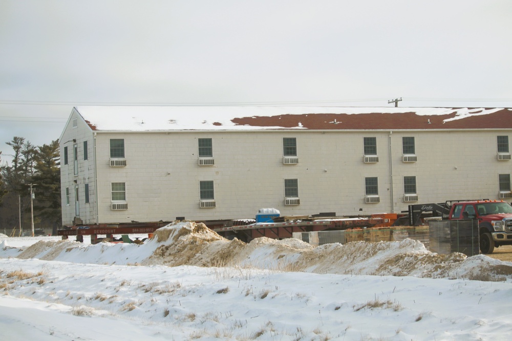 Relocation of World War II-era barracks at Fort McCoy