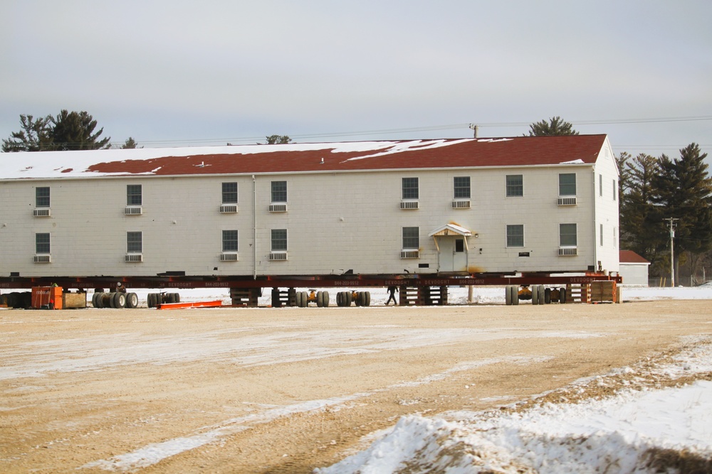 Relocation of World War II-era barracks at Fort McCoy