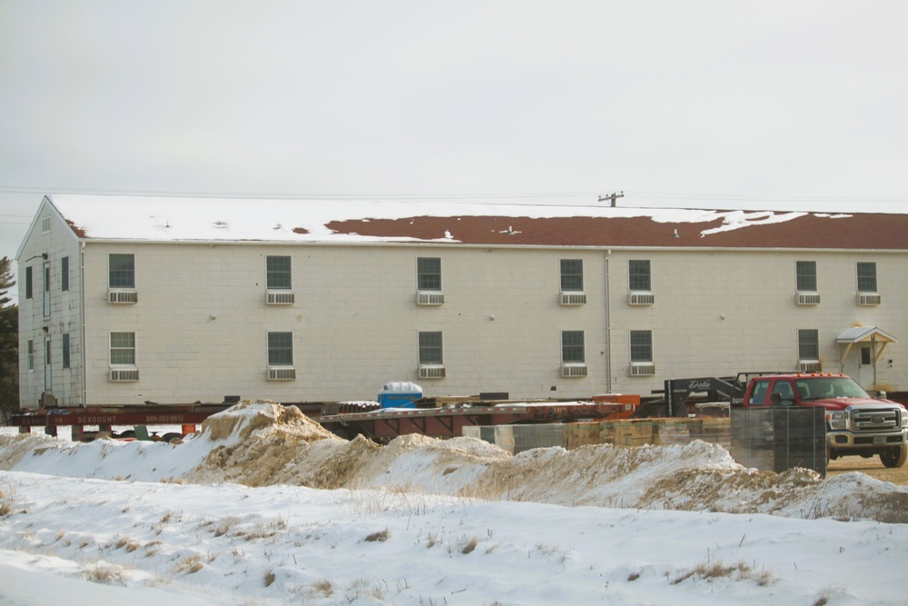 Relocation of World War II-era barracks at Fort McCoy