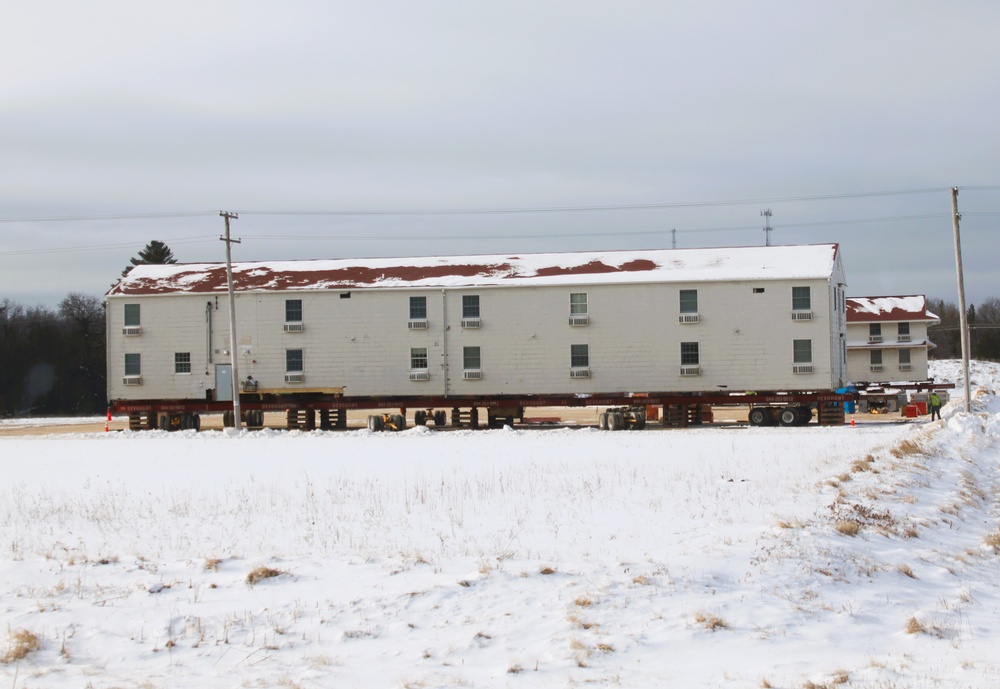 Relocation of World War II-era barracks at Fort McCoy