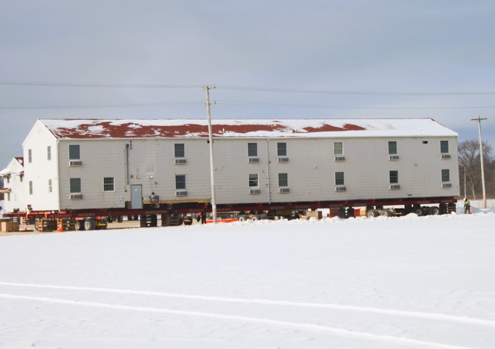 Relocation of World War II-era barracks at Fort McCoy