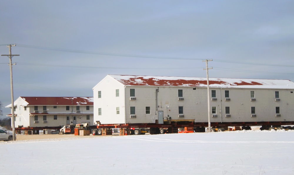 Relocation of World War II-era barracks at Fort McCoy