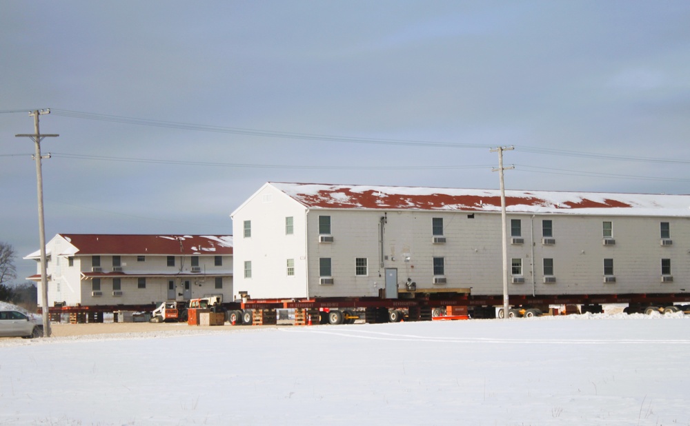 Relocation of World War II-era barracks at Fort McCoy