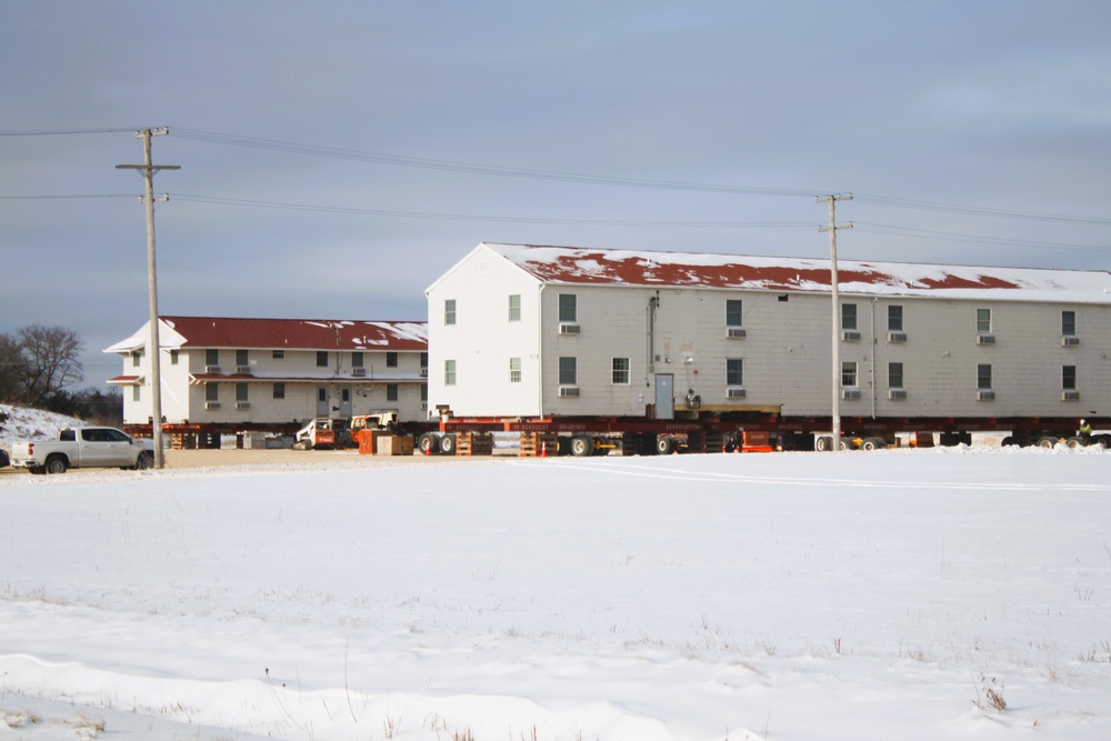 Relocation of World War II-era barracks at Fort McCoy