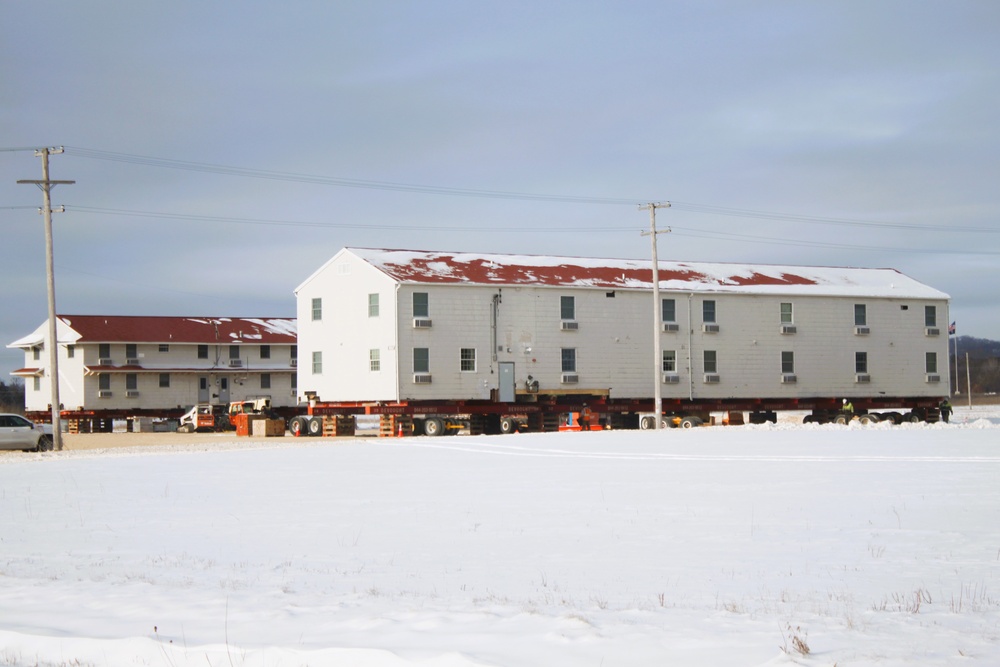 Relocation of World War II-era barracks at Fort McCoy