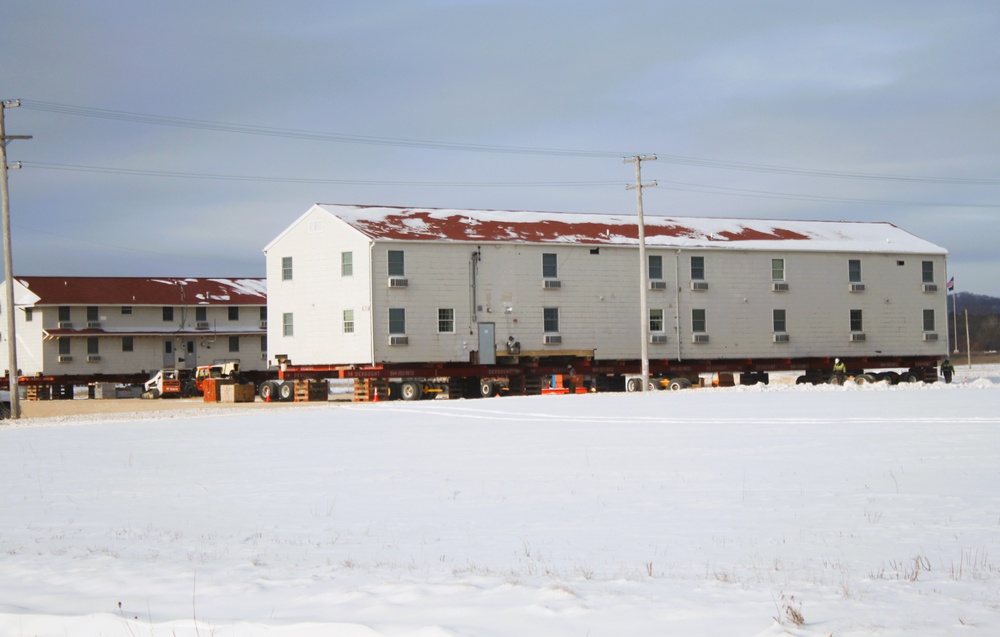 Relocation of World War II-era barracks at Fort McCoy