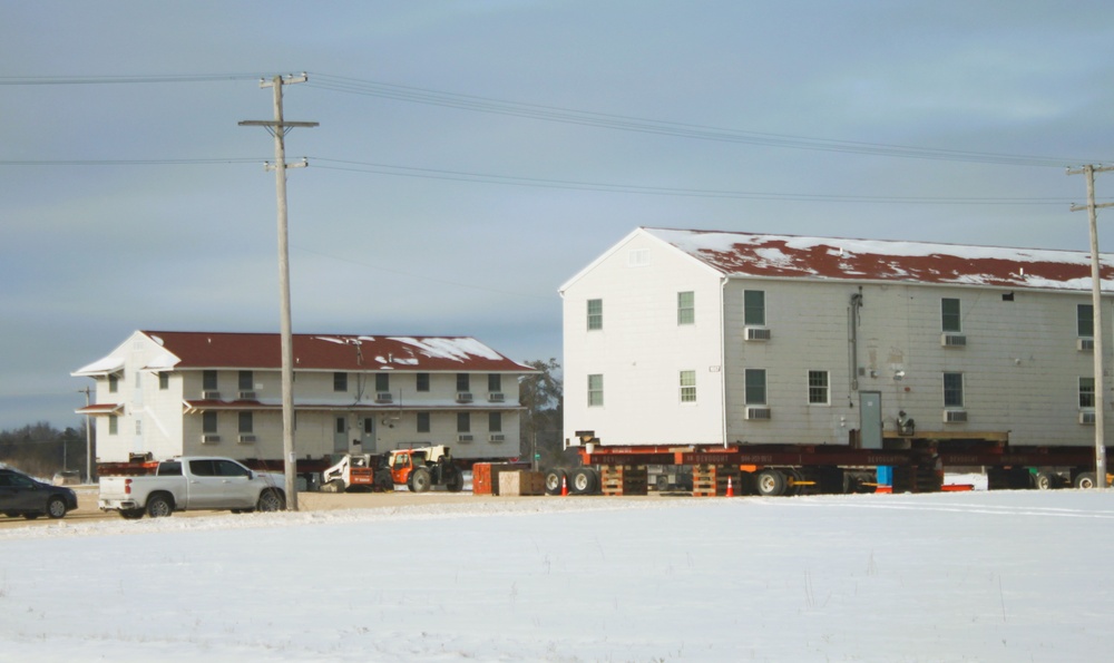 Relocation of World War II-era barracks at Fort McCoy
