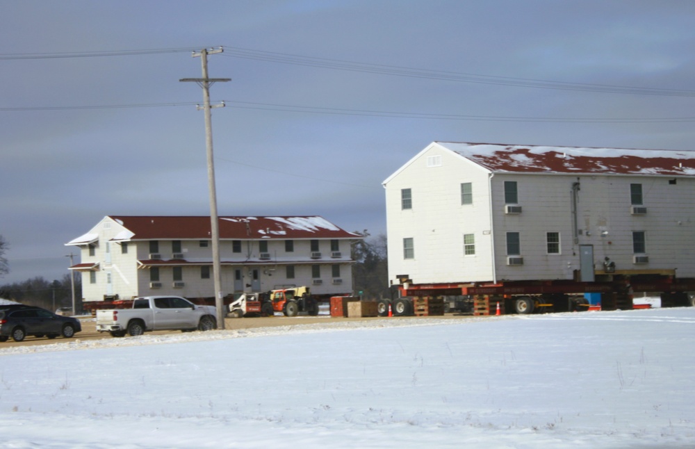 Relocation of World War II-era barracks at Fort McCoy