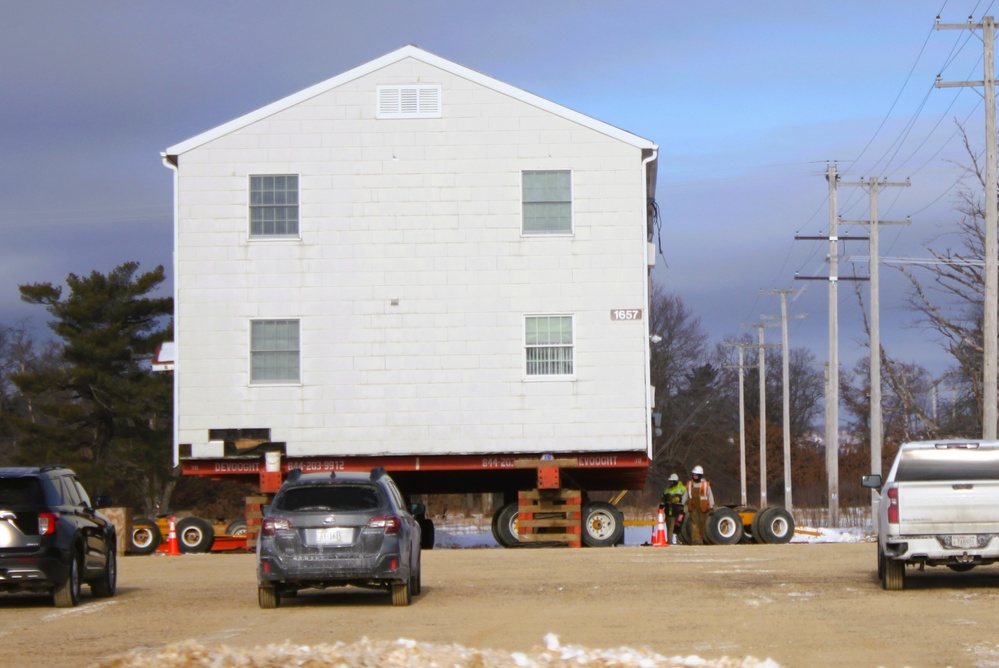 Relocation of World War II-era barracks at Fort McCoy