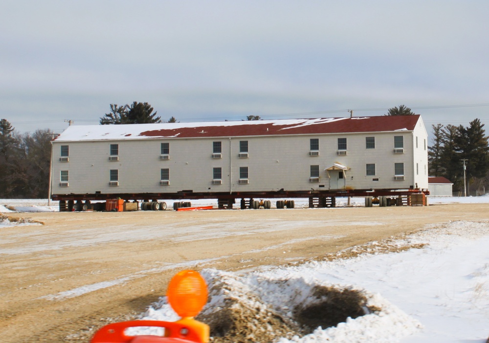 Relocation of World War II-era barracks at Fort McCoy