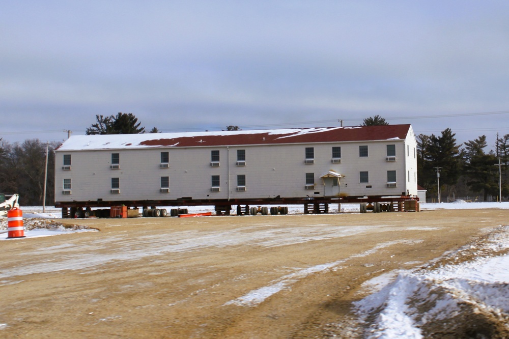 Relocation of World War II-era barracks at Fort McCoy