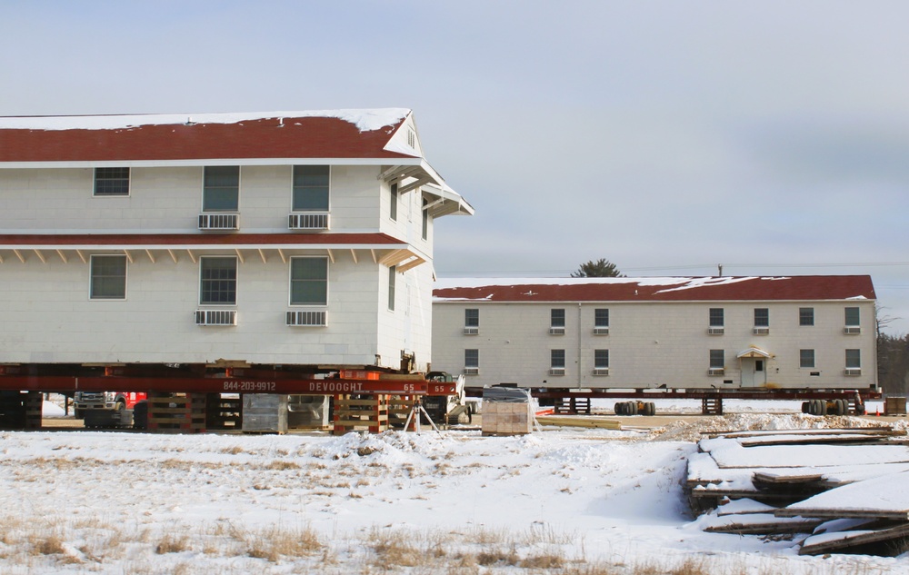 Relocation of World War II-era barracks at Fort McCoy