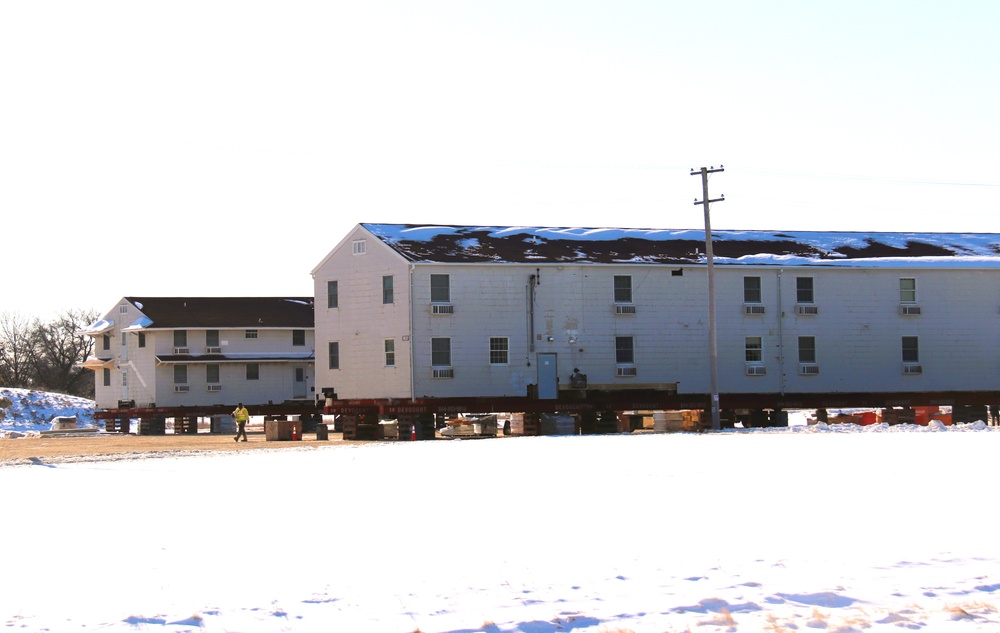 Relocation of World War II-era barracks at Fort McCoy