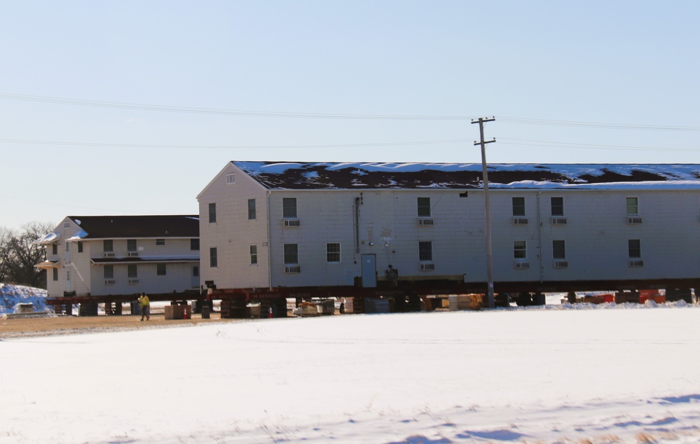 Relocation of World War II-era barracks at Fort McCoy