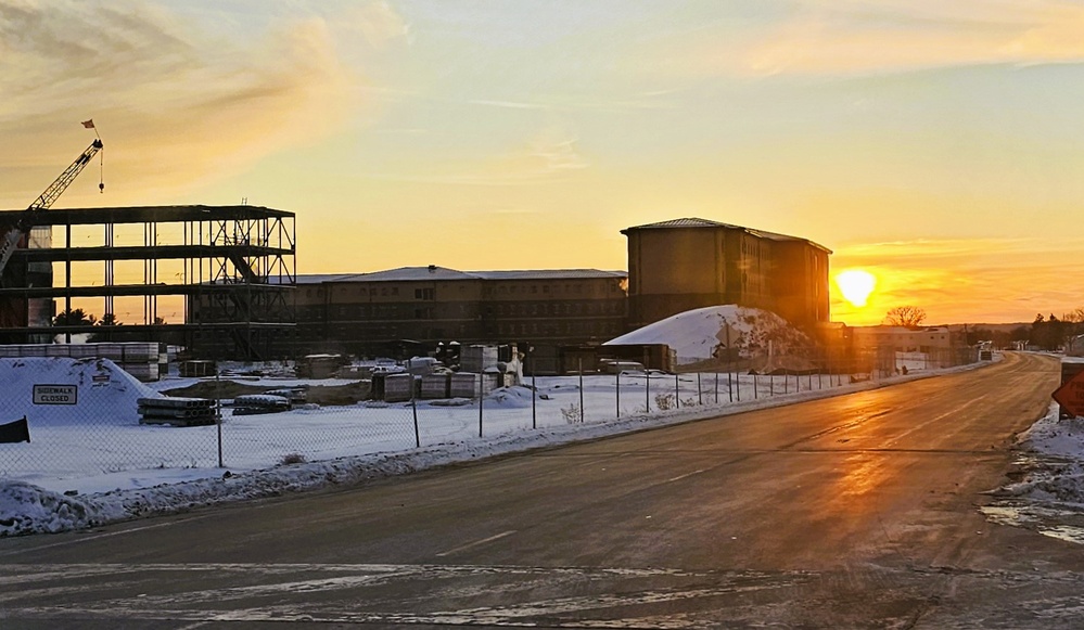 Fort McCoy’s East Barracks Project more than 25 percent complete; framing, sheeting continues as March 2025 begins