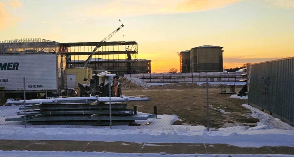 Fort McCoy’s East Barracks Project more than 25 percent complete; framing, sheeting continues as March 2025 begins