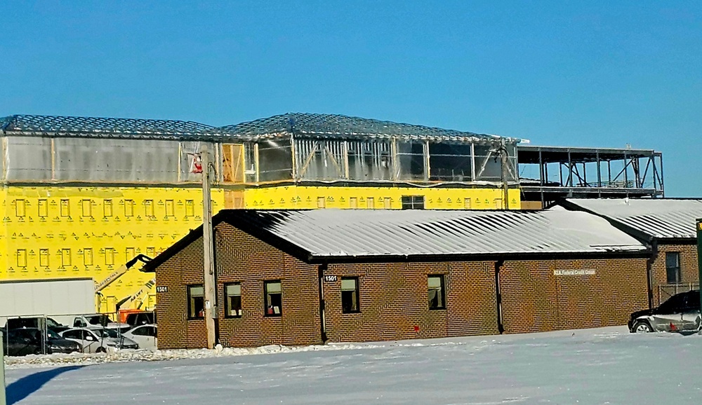Fort McCoy’s East Barracks Project more than 25 percent complete; framing, sheeting continues as March 2025 begins
