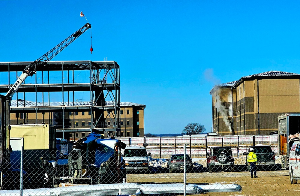 Fort McCoy’s East Barracks Project more than 25 percent complete; framing, sheeting continues as March 2025 begins