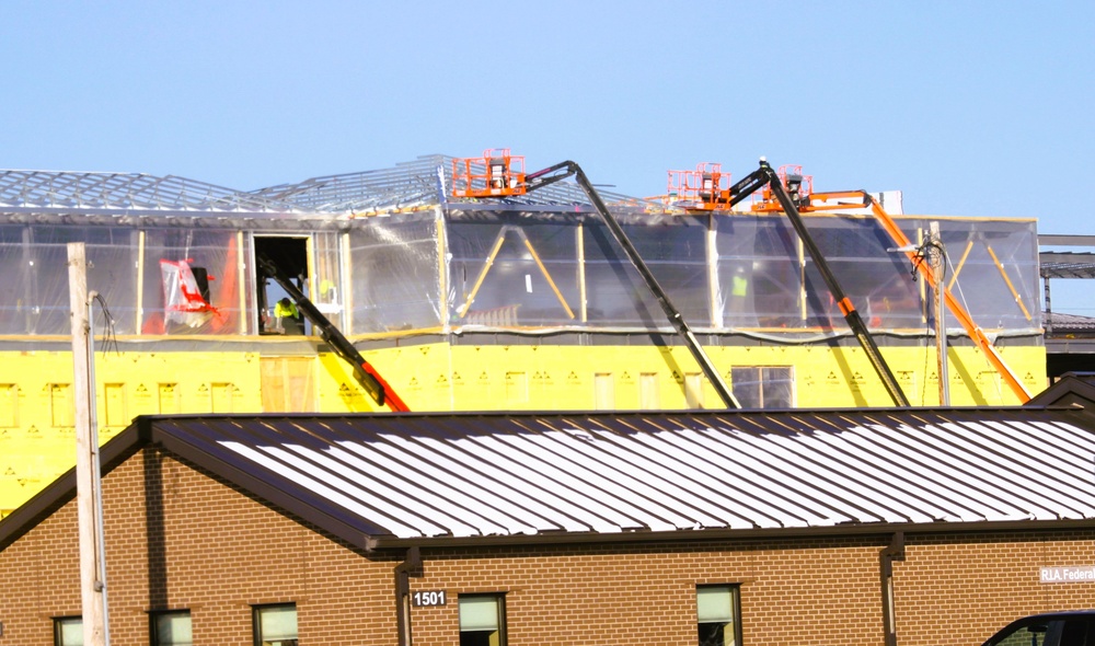 February 2025 barracks construction operations for East Barracks Project at Fort McCoy