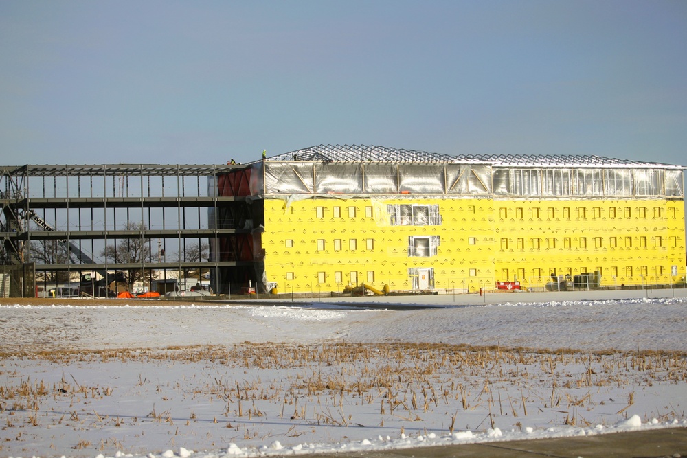 February 2025 barracks construction operations for East Barracks Project at Fort McCoy