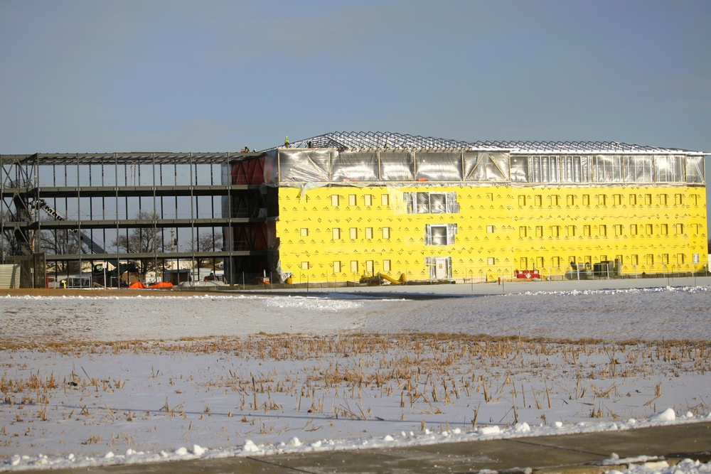 February 2025 barracks construction operations for East Barracks Project at Fort McCoy