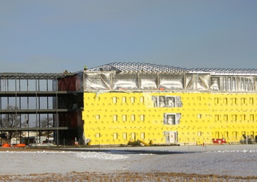 February 2025 barracks construction operations for East Barracks Project at Fort McCoy