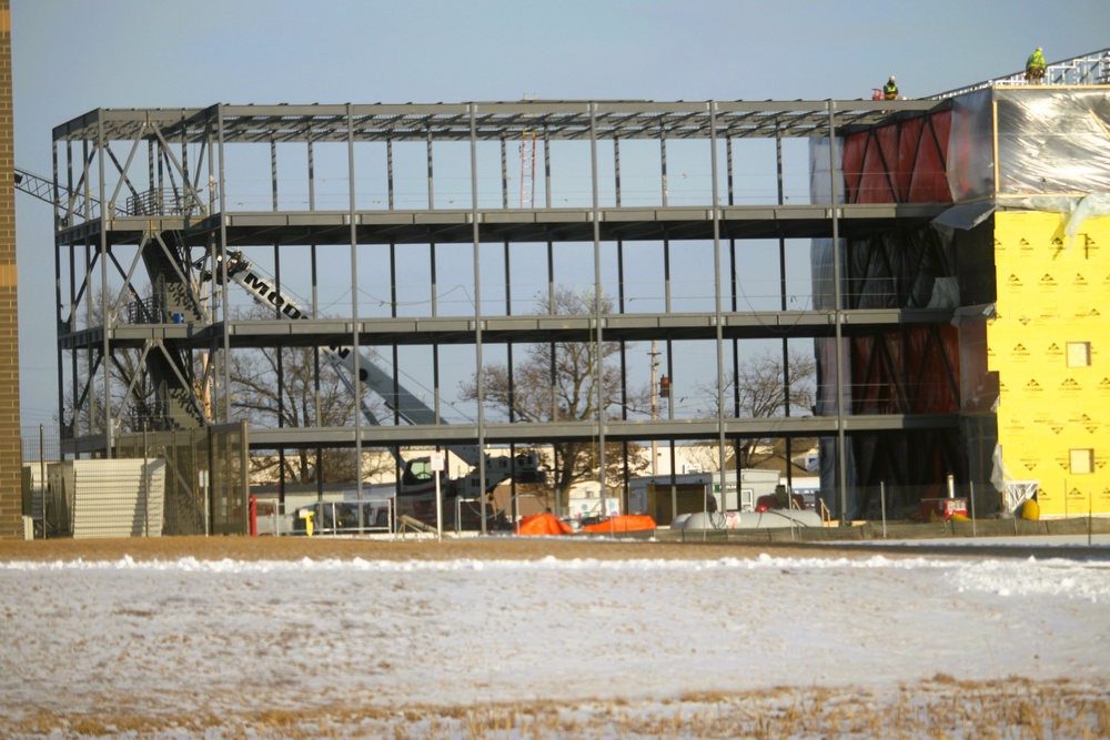 February 2025 barracks construction operations for East Barracks Project at Fort McCoy