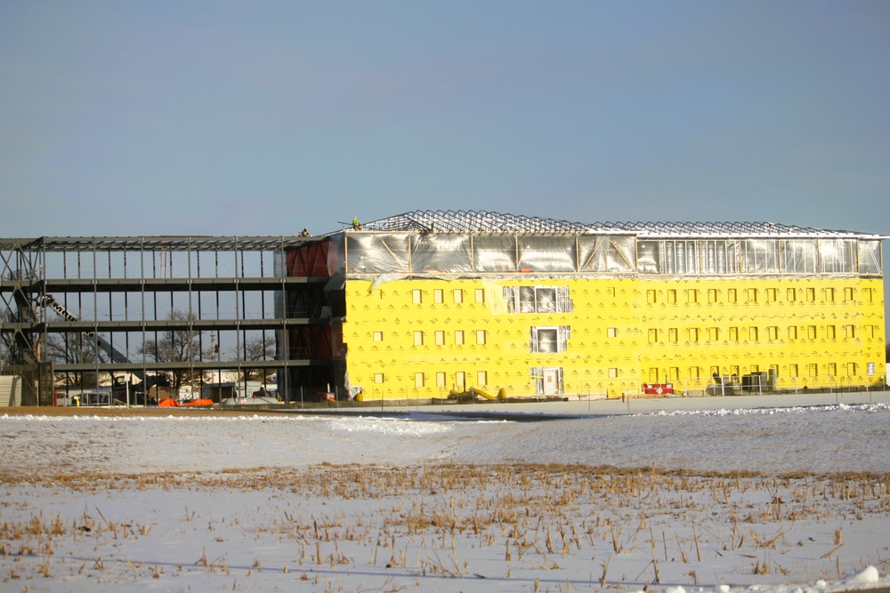 February 2025 barracks construction operations for East Barracks Project at Fort McCoy