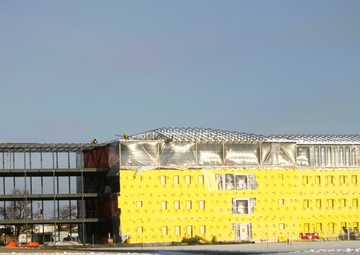 February 2025 barracks construction operations for East Barracks Project at Fort McCoy