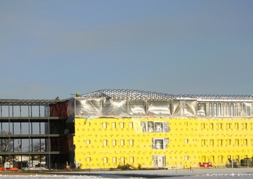February 2025 barracks construction operations for East Barracks Project at Fort McCoy