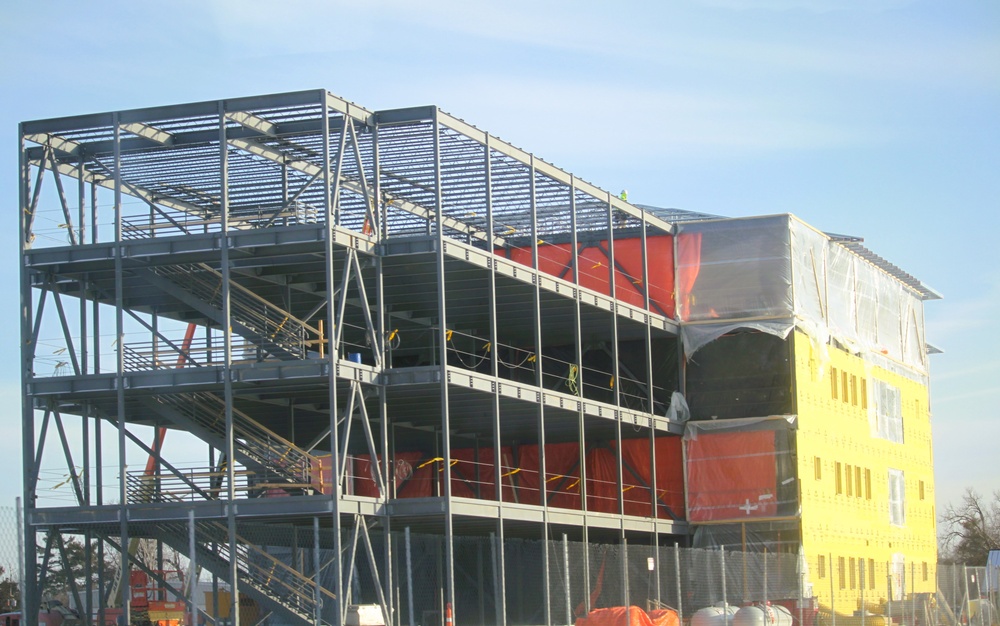 February 2025 barracks construction operations for East Barracks Project at Fort McCoy