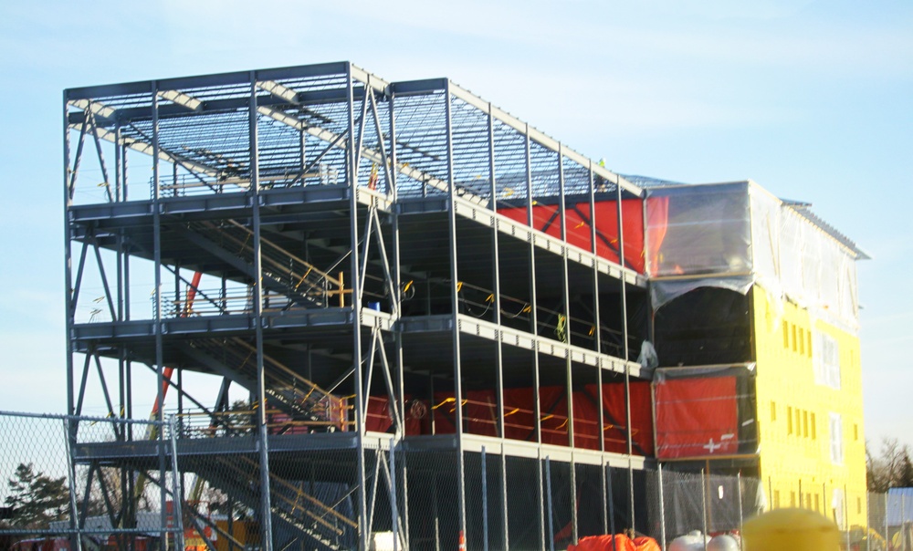 February 2025 barracks construction operations for East Barracks Project at Fort McCoy