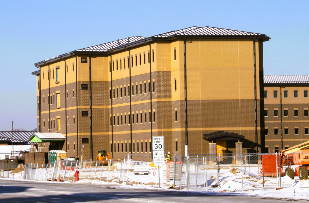 February 2025 barracks construction operations for South Barracks Project at Fort McCoy