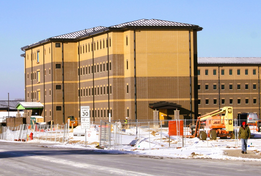 February 2025 barracks construction operations for South Barracks Project at Fort McCoy