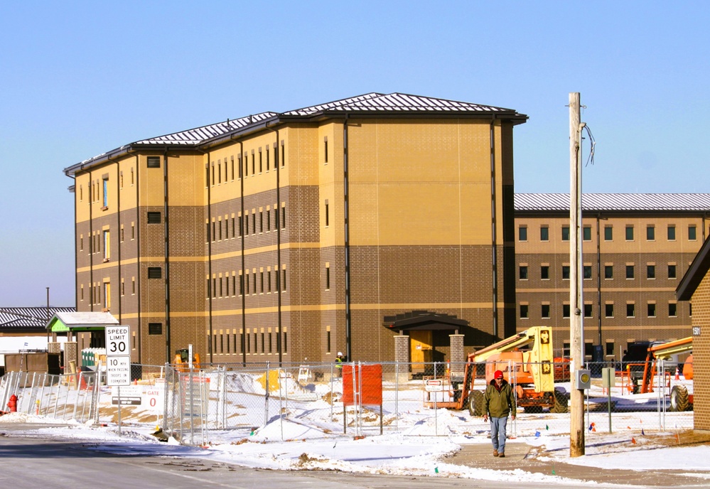 February 2025 barracks construction operations for South Barracks Project at Fort McCoy