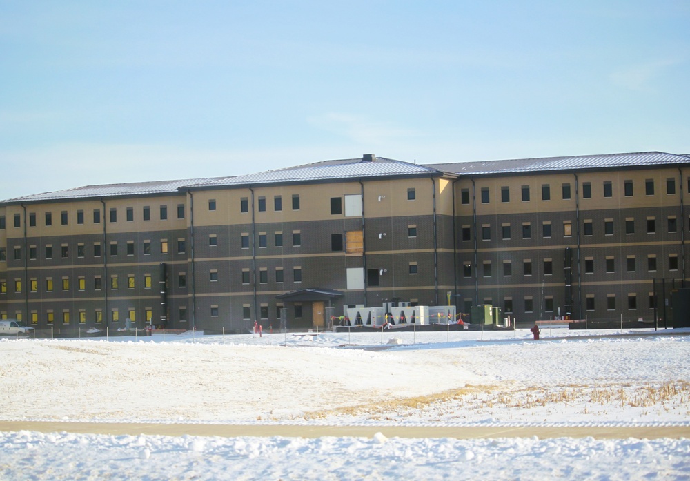 February 2025 barracks construction operations for South Barracks Project at Fort McCoy