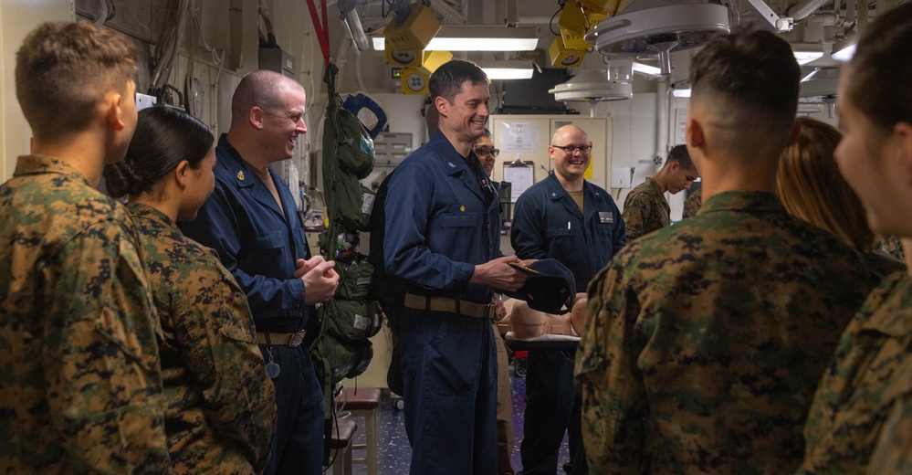 USS America (LHA 6) Hosts Kabusaki High School MCJROTC Cadets